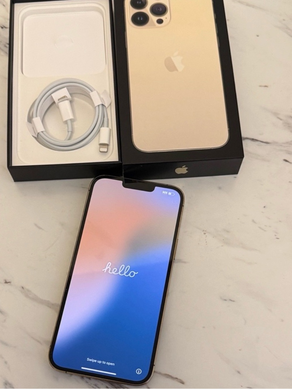 Apple iPhone 13 Pro Max -256GB- Gold, Full Kit, Excellent Condition